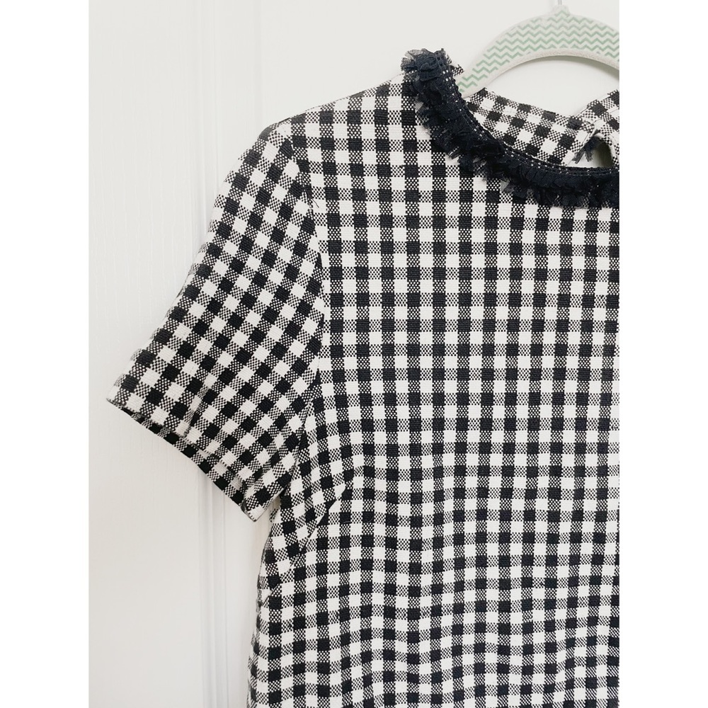 Draper James Gingham tulle trim top - Picture 3 of 5